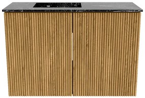 Mondiaz Joya DLux 60cm toiletmeubel oak met wastafel faye links zonder kraangat lava