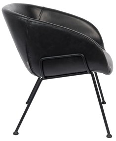 Zuiver Feston Zwarte Design Fauteuil Leer