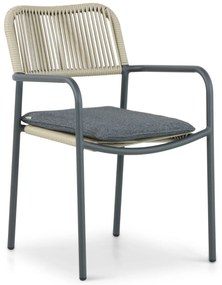 Tuinstoel stapelbaar Aluminium/rope Taupe-naturel-bruin Coco Penya