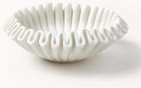 Handgemaakte decoratieve schaal Santorini van marmer, Ø 31 cm