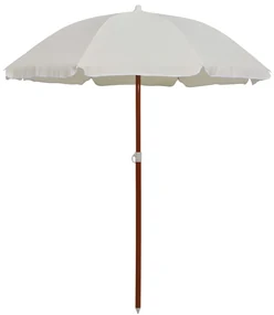 vidaXL Parasol met stalen paal 180 cm zandkleurig