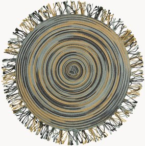 Placemats Shades of Greenery met franjes, 6-delig