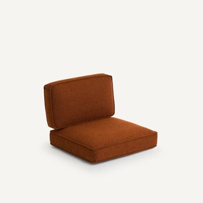 Kussens in geweven mêlee polyester voor fauteuil Dilma