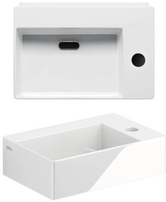 Clou New Flush 2 keramische fontein 36cm met kraangat wit glans