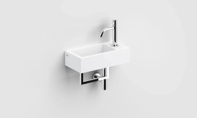 Clou Flush 3 fontein solid surface 36cm rechts met handdoekhouder wit mat