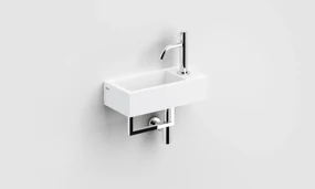 Clou Flush 3 fontein solid surface 36cm rechts met handdoekhouder wit mat
