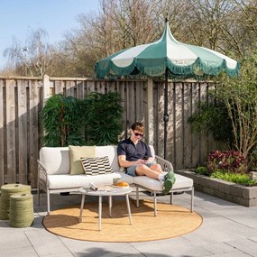 Novi Bente loungeset 3-delig chaise longue - zand