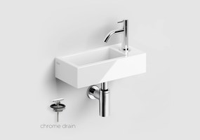 Clou Flush 3 keramische fontein wit glans met InBe 2 toiletkraan chroom