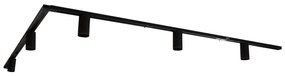 Modern railsysteem met 5 spots zwart 1-fase GU10 50mm - Iconic Ruby Honey