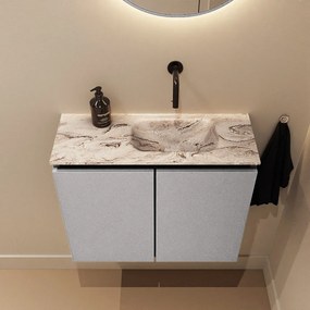 Mondiaz Ture DLux toiletmeubel 60cm plata met wastafel glace rechts zonder kraangat