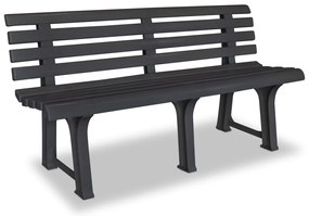 vidaXL Tuinbank 145,5 cm kunststof antraciet