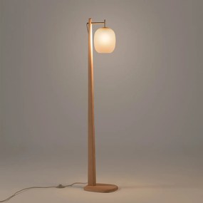 Vloerlamp in eik, metaal en mat glas, Navida