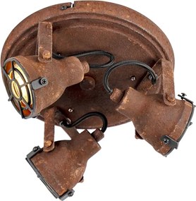 Smart plafondlamp roestbruin incl. 3 WiFi GU10 - Sorra