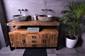 MD Interior Woodz 135cm badkamermeubel mangohout zonder waskommen