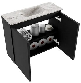 Mondiaz Ture DLux toiletmeubel 60cm urban met wastafel glace midden zonder kraangat