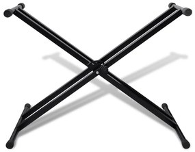 vidaXL Verstelbare keyboardstandaard dubbel X-frame