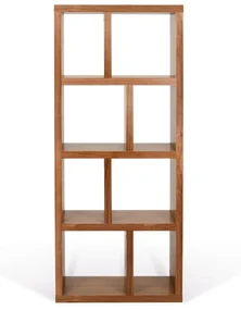 TemaHome Berlin Smalle Roomdivider 8-vaks Walnoot - 70x34x159cm.