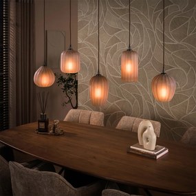 Hanglamp Met Bruin Frosted Glas Klein