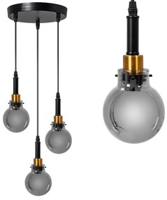 Hanglamp APP1125-3CP Zwart Goud