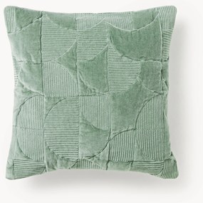Geborduurde kussenhoes Verina met geometrisch patroon