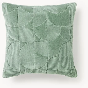 Geborduurde kussenhoes Verina met geometrisch patroon