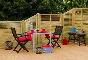 Tuindeur vuren - Silence louvre recht groen geimpregneerd (100 x 140 cm)