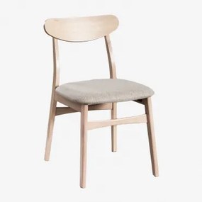 Set Van 2 Cloda Eetkamerstoelen In Stof En Hout Asbruin - Grijs – Koel - Sklum