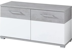 Germania Schoenenkast Topix 96x40x50,4 cm wit en betonkleurig