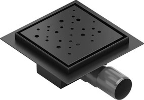 Mexen Flat-Q M12 vierkante vloerdrain 15 x 15 cm, zwart - 1710415