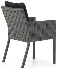 Tuinset 6 personen 240 cm Wicker Grijs Garden Collections Oxbow/Forest