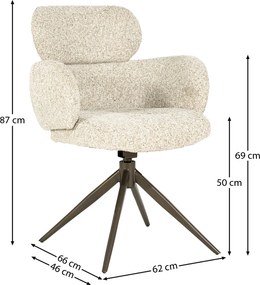Draaibare Eetstoel Beige