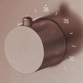 Saniclear Copper Curved temperatuurknop voor inbouw thermostaatkranen (SK21429 en SK79844)
