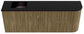 Mondiaz Joya 110cm toiletmeubel ronding rechts dusk met wastafel faye links zonder kraangat urban