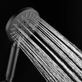 Tiger handdouche Tyne Zwart anti-kalk 3 standen