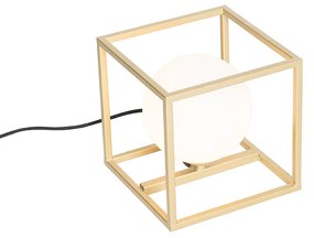 Design tafellamp goud met wit glas - Aniek Design G9 vierkant Binnenverlichting Lamp