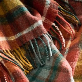 Schotse plaid in tartan-stijl, met franjes, ESTRIA