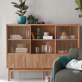 Servieskast-boekenkast van eikenhout en fineer, Bilbao