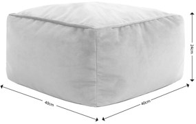 Amara Poef Velvet - Grijs