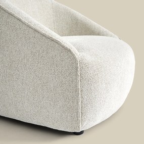 Creme Fauteuil Met Ronde Rugleuning