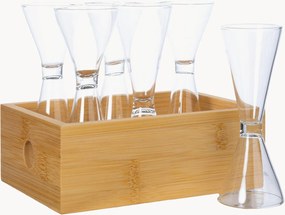 Mondgeblazen borrelglaasjes Nature in box, 6-delig