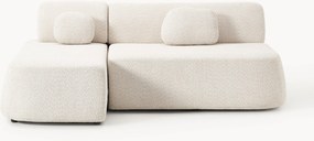 Hoekbankbed Pao van teddy-bouclé