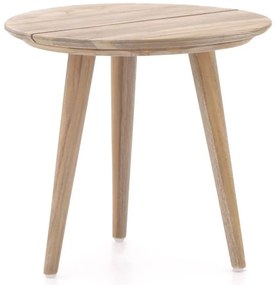 Bijzettafel tuin ROUGH | Rond  | Tuintafel Teakhout | Ø50cm | Kees Smit Tuinmeubelen