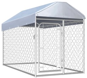 vidaXL Hondenkennel voor buiten met dak 200x100x125 cm