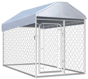 vidaXL Hondenkennel voor buiten met dak 200x100x125 cm