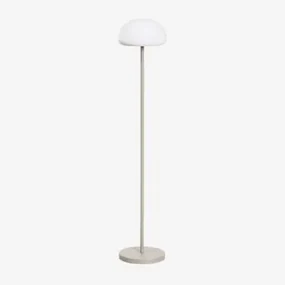 Zeliro Draadloze Ijzeren Led Vloerlamp Rookgroen - Sklum