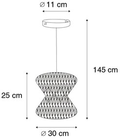 Oosterse hanglamp macramé 30 cm - LeonardOosters E27 rond Binnenverlichting Lamp