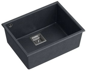 granieten spoelbak DAVID 50 Black Metallic