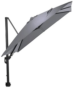 Garden Impressions Hawaii Lumen LED zweefparasol 300x300 -donker grijs - licht grijs