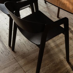 Stoel Van Gebogen Hout Zwart