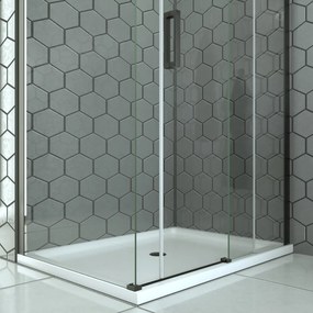 Saniclear Supreme douchecabine 120x90cm verouderd ijzer - gunmetal